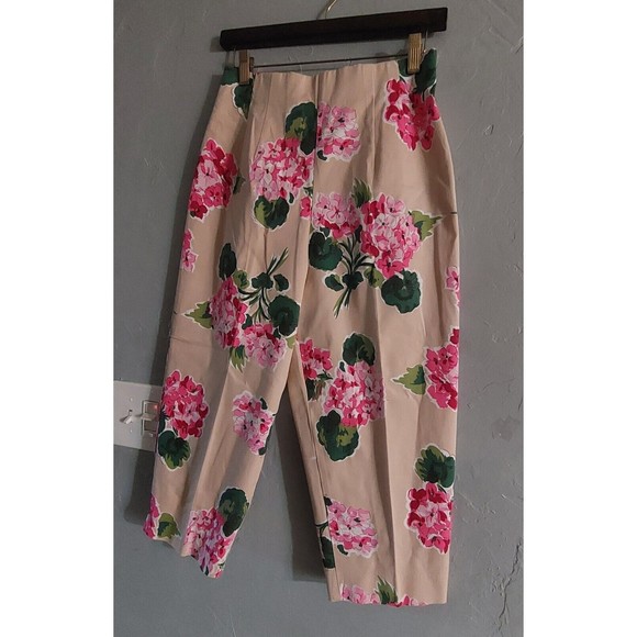 BRIGGS Pants Capri Women Size 10 Petite, Cotton, Spandex, Zipper, Floral,made In - Picture 6 of 9